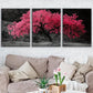 3pcs Abstract Red Tree Art Black & Gray Tropical Wall Art Set Canvas Framed 40x60cm - High Quality Print 100% Australian Made Wall Canvas Ready to Hang