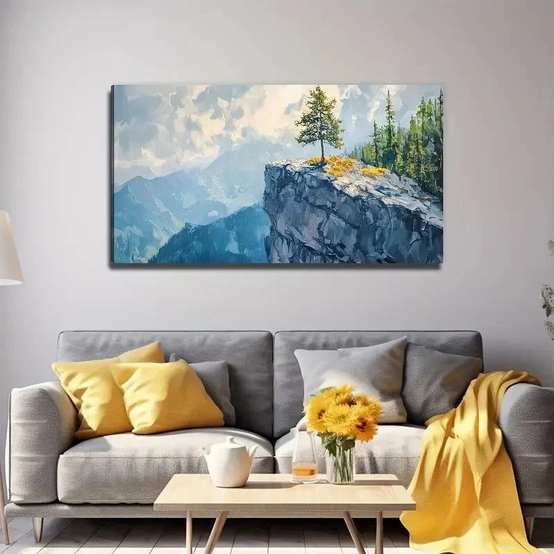 Rock Tree Decorative Wall Art Canvas Office Home Room Framed 120x60cm