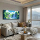 Waterfalls & Green Trees Lands Wall Art Canvas Office Home Room Framed 120x60cm