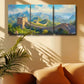 3pcs The Great Wall Metal Print Ready to Hang Art