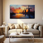 Abstract Landscape Windmills Wall Art canvas office home room framed 120x60cm