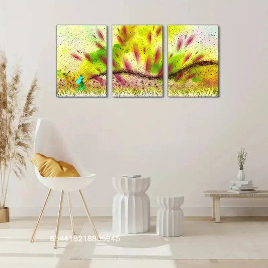 3pcs Blue and purple sky, dreamy color princess Metal Print Ready to Hang Art