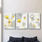 3pcs Luxurious Abstract Golden Gray Marble Texture Metal Print Ready to Hang Art