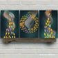 3pcs Golden fish decorative pattern, marine animal Metal Print Ready to Hang Art