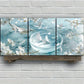 3pcs Peaceful Dove with Cherry Blossoms Metal Print Ready to Hang Art