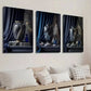 3pcs Tone Vase Art Blue Vase Plant Wall Art Set Canvas Framed 40x60cm - High Quality Print 100% Australian Made Wall Canvas Ready to Hang