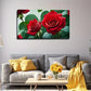 Crimson Rose Attractive Wall Art Canvas Office Home Room Framed 80x45cm
