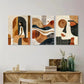 3pcs Abstract Human Portrait Minimalist Metal Print Ready to Hang Art