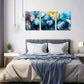 3pcs Elegant Vibrant Tropical Leaf Design Metal Print Ready to Hang Art