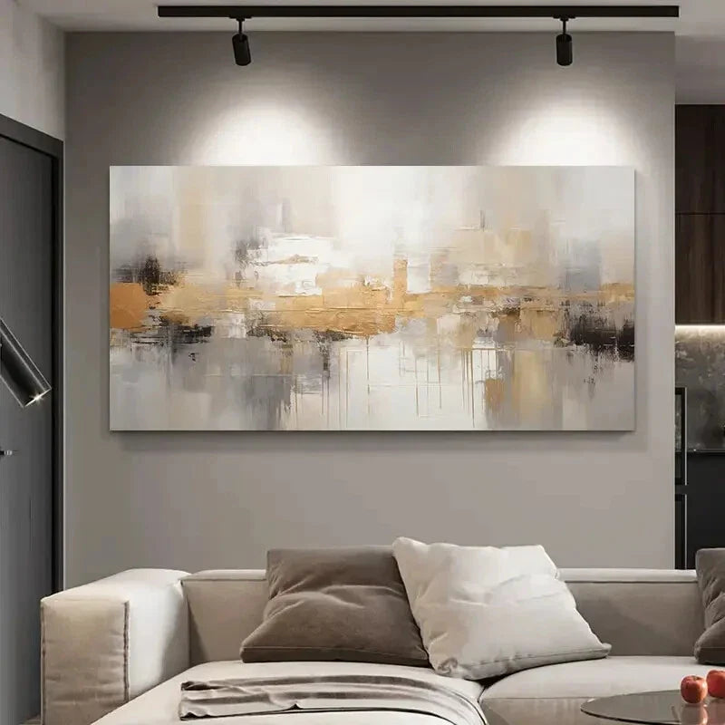 Contemporary Textured Design Wall Art Canvas Office Home Room Framed 80x45cm