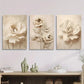 3pcsModern Luxury Floral  Wall Art Set Canvas Framed 40x60cm - High Quality Print 100% Australian Made Wall Canvas Ready to Hang