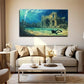 Underwater Ruins Diver Style Wall Art Canvas Office Home Room Framed 120x60cm