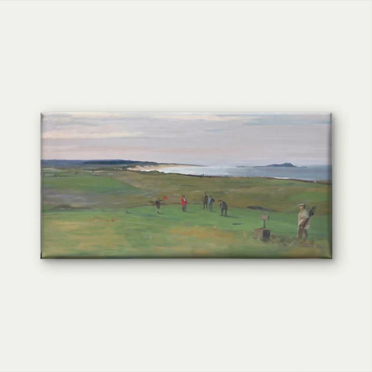 Coastal Golf Course Landscape Wall Art Canvas Office Home Room Framed 80x45cm