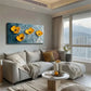 Modern Design Yellow Flowers Wall Art Canvas Office Home Room Framed 120x60cm