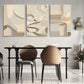 3pcs Abstract Geometric Lines Triple Metal Print Ready to Hang Art