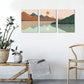 3pcs  Abstract Sun Mountain Forest Lake  Metal Print Ready to Hang Art