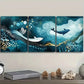 3pcs There are fish in the blue sea Metal Print Ready to Hang Art