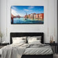 Vibrant Venetian Water Wall Art Canvas Office Home Room Framed 80x45cm