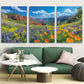 3pcs Wildflower Hanging Garden Landscape Metal Print Ready to Hang Art