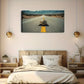 Turtle on Road with Yellow Line Wall Art Canvas Office Home Room Framed 120x60cm