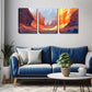 3pcs  Red Mountain, Exquisite Wall Art Set Canvas Framed 40x60cm - High Quality Print 100% Australian Made Wall Canvas Ready to Hang