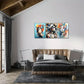 3pcs Urban Living Artistic Expression Beauty Metal Print Ready to Hang Art