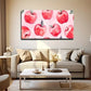 Vibrant Red Apples Watercolor Wall Art Canvas Office Home Room Framed 120x60cm