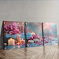 3pcs Spa candle Floral  Wall Art Set Canvas Framed 40x60cm - High Quality Print 100% Australian Made Wall Canvas Ready to Hang