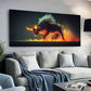Spain Fire Bull with Flame wall canvas office home room framed 120x60cm