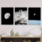 3pcs Science Fiction Themed Ink Painting ,Metal Print Ready to Hang Art