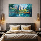 Cityscape Modern Perfect Wall Art Canvas Office Home Room Framed 80x45cm