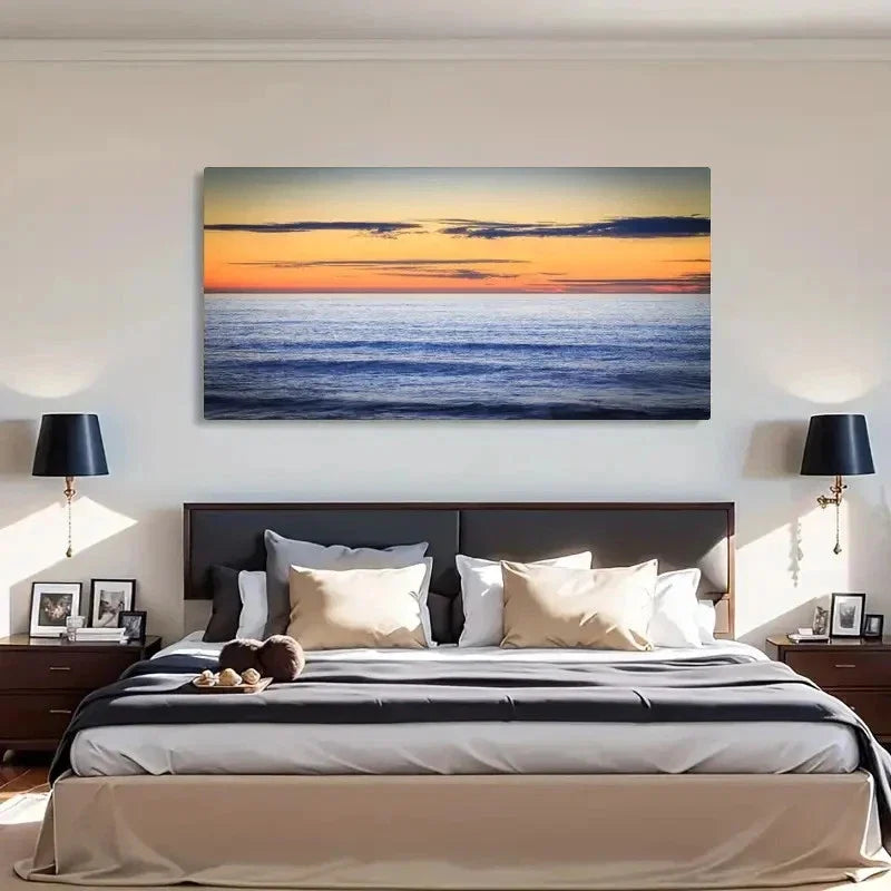 Deco Retro Style Landscape Wall Art Canvas Office Home Room Framed 120x60cm