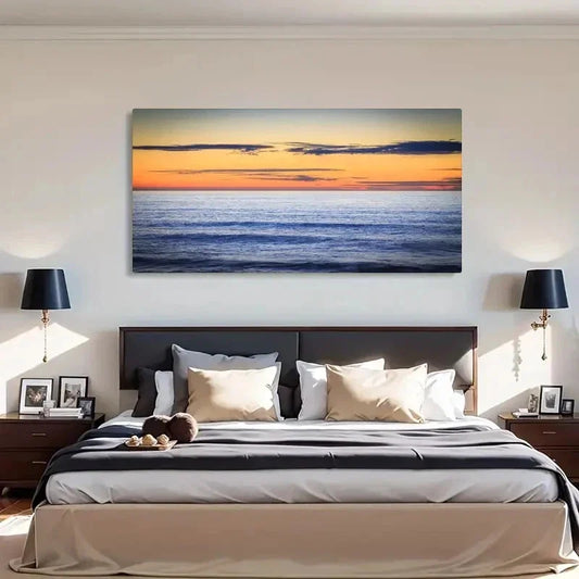 Deco Retro Style Landscape Wall Art Canvas Office Home Room Framed 120x60cm