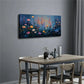 Lavender Botanical Print Dark Wall Art Canvas Office Home Room Framed 120x60cm