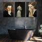 3pcs Toilet Unpleasant OdorMetal Print Ready to Hang Art