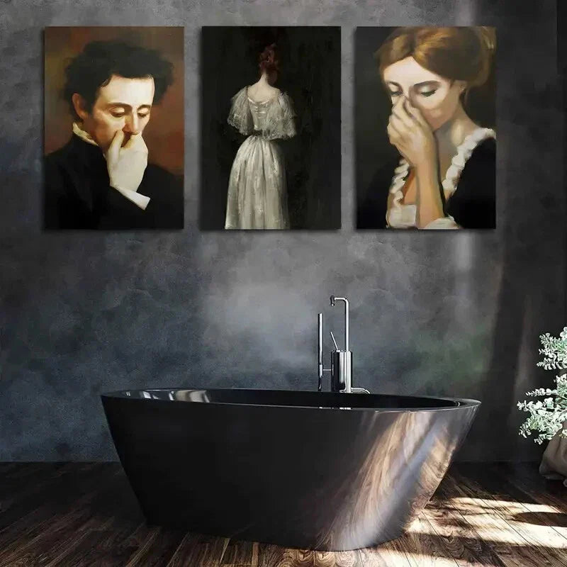 3pcs Toilet Unpleasant OdorMetal Print Ready to Hang Art