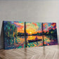 3pcs Abandoned lake (2) Wall Art Set Canvas Framed 40x60cm - High Quality Print 100% Australian Made Wall Canvas Ready to Hang