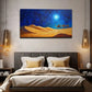 Blue Night Sky Camel Wall Art Canvas Office Home Room Framed 80x45cm