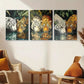 3pcs Lion Tiger & White Tiger Vibrant Metal Print Ready to Hang Art