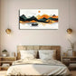 Lake Scene Boat Serene Mountain Wall Art Canvas Office Home Room Framed 120x60cm