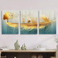 3pcs Reindeer, Birds, Money Tree, Light Metal Print Ready to Hang Art