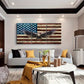 3pcs Bald American Flags Patriotic Metal Print Ready to Hang Art
