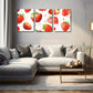 3pcs Vibrant Red Strawberries with Green Leaves Wall Art Set Canvas Framed 40x60cm - High Quality Print 100% Australian Made Wall Canvas Ready to Hang