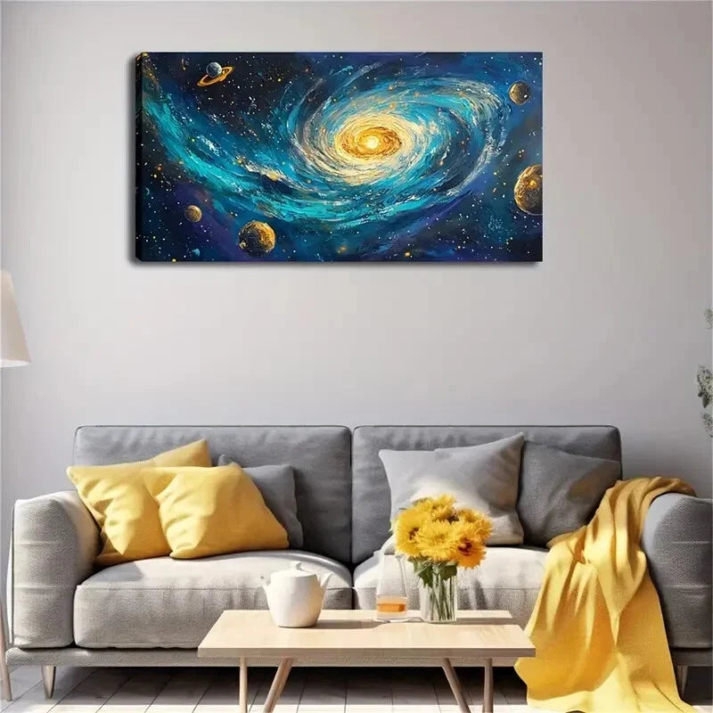 Abstract Realistic Brushstrokes Wall Art Canvas Office Home Room Framed 80x45cm