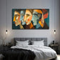 Abstract Human Face Wall Art Canvas Office Home Room Framed 80x45cm
