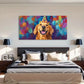 Golden Retriever Balloons Wall Art Canvas Office Home Room Framed 120x60cm