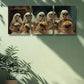 3pcs  Skull Brides Group Art Painting  Metal Print Ready to Hang Art