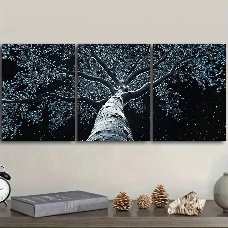 3pcs  The old poplar tree Wall Art Set Canvas Framed 40x60cm - High Quality Print 100% Australian Made Wall Canvas Ready to Hang