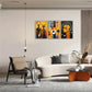 3pcs Display African Ethnic Murals, Abstract Metal Print Ready to Hang Art