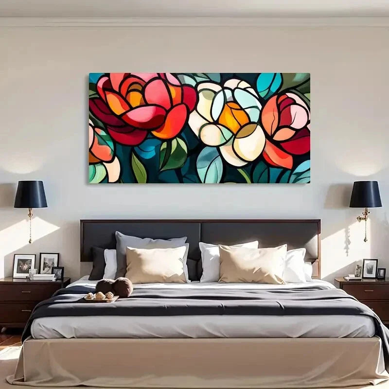 Featuring Blend Gradient Vivid Wall Art Canvas Office Home Room Framed 120x60cm